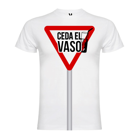 Camiseta Ceda El Vaso Blanca