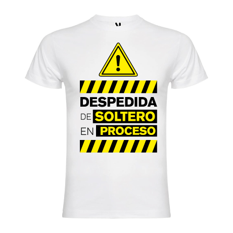 Camiseta Despedida De Solteros En Proceso Blanca